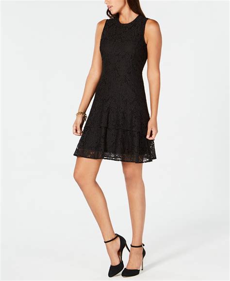 michael kors lace illusion fit flare|Michael Kors Fit & Flare Dresses .